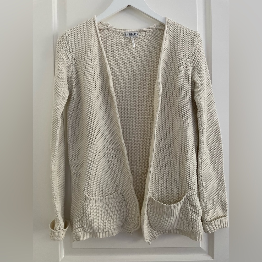 Creme Cardigan Sweater
